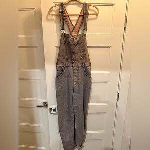 We The Free Women's Gray Denim Overalls